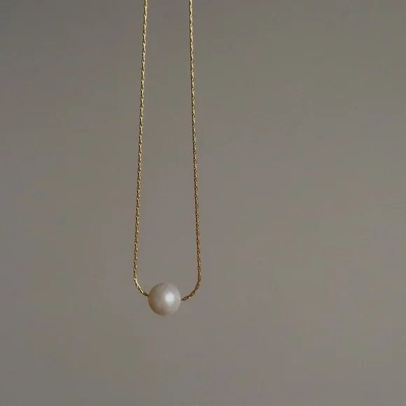 NEW 18K Gold Plated Fresh Water Pearl Necklace - Picture 3 of 8